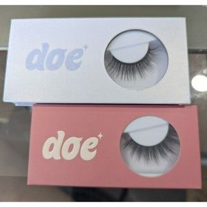 Offers! NEW Lot of (2) Doe 100% Asian Silk Eyelashes - Starry Night / Misty Eyed